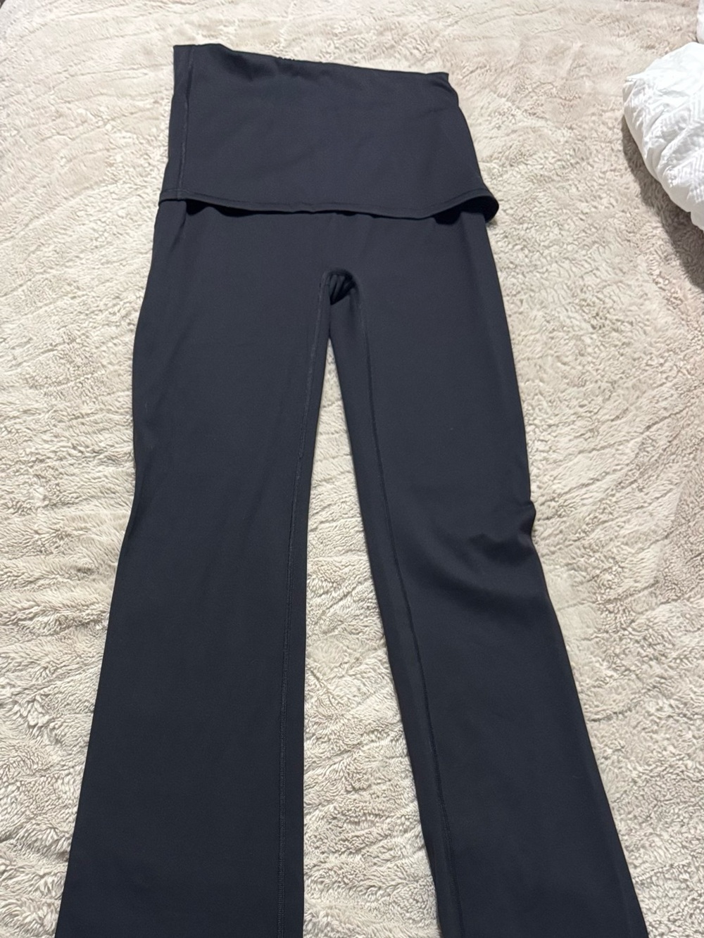 SKIMSxNike - NWT- Matte Foldover Slim Flare Leggings- Size Small- Obsidian - Picture 7 of 16